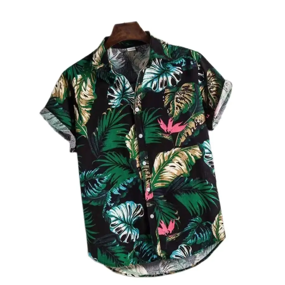 2023 Хавайски Мъжки Ризи с къс ръкав, Потници Копчета с Принтом, Риза в етнически Стил за Мъже, Ежедневни, Плажни Реколта Ризи Голям Размер, Топ . ' - ' . 4