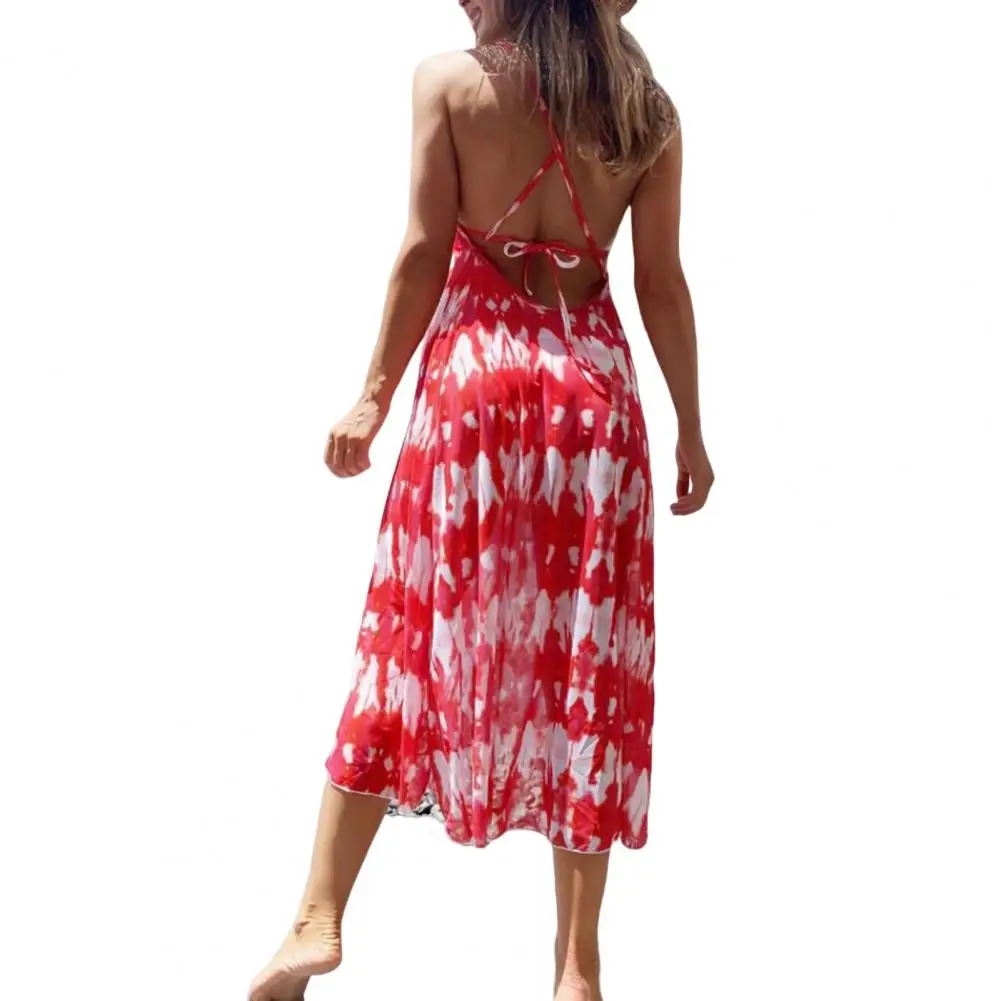 3шт/набор от тай-дай печат на облегалката мека тел безплатен сутиен покрие сутиен Halter Висока Талия шорти с цепка на роклята комплект плажни дрехи . ' - ' . 4