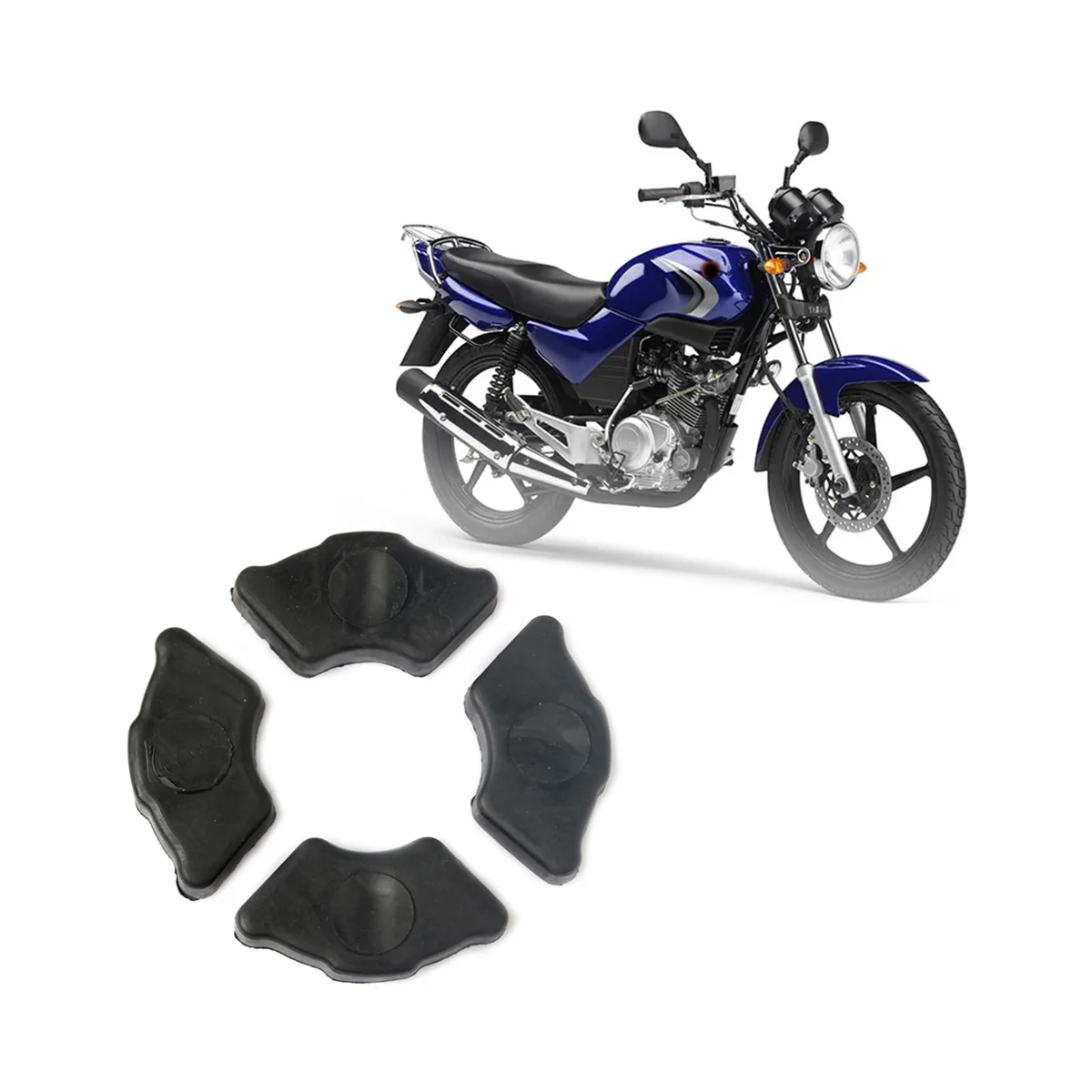 4 бр. Амортизирующая гума за задната част на главината на мотоциклети, Резервни амортисьор за YAMAHA YBR125 YBR YB 125 JYM125, буферна каучук . ' - ' . 1