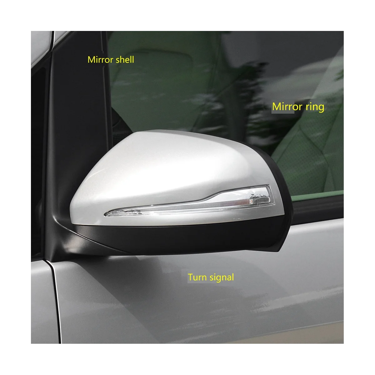 A4478101600 Притежателя рамка на странично огледало на колата за Mercedes-Benz Vito W447 2016-2021 Стъкло за обратно виждане С насипни покритие на корпуса . ' - ' . 4