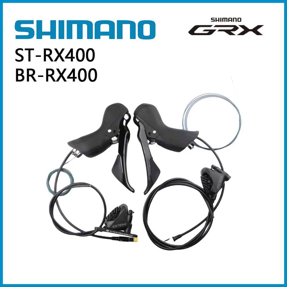 SHIMANO GRX RX400 Преместване Наляво и Надясно, 2x10-степенна Хидравлични Дисков Спирачните Челюсти ST-RX400 + BR-RX400 За шоссейного наем . ' - ' . 0