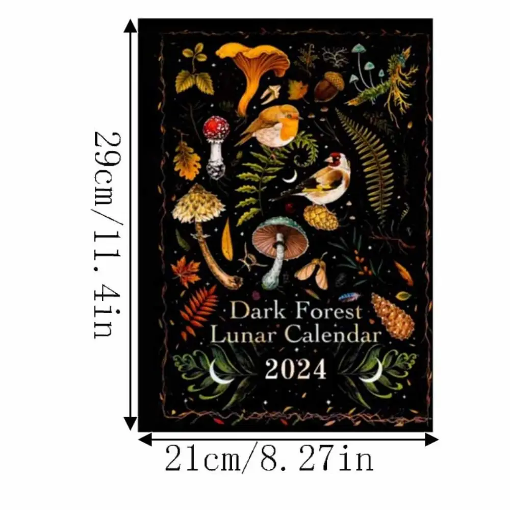 Водоустойчив Календар тъмни гори в 2024 година, време за планиране, творчески астрология Лунен календар, коледни подаръци . ' - ' . 5