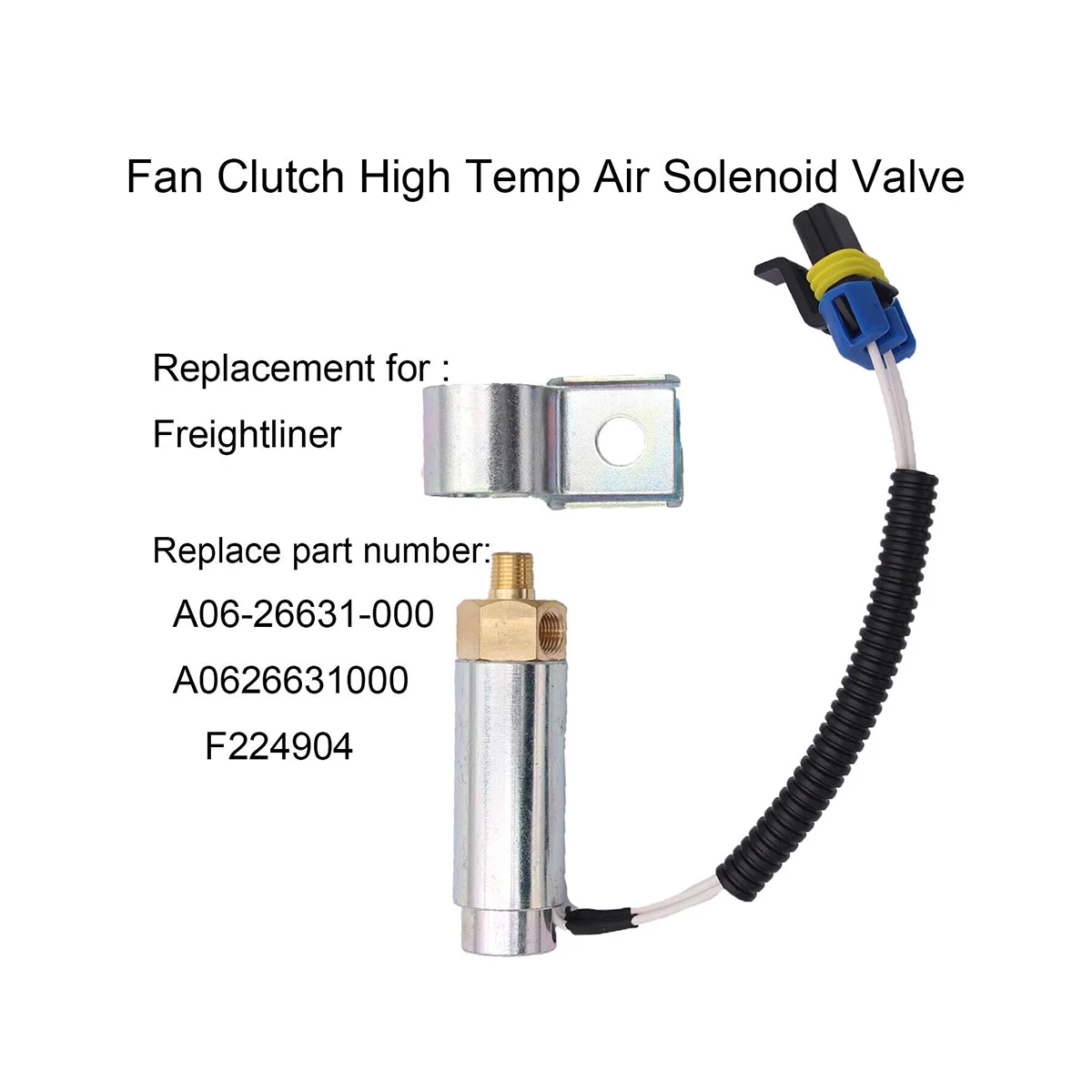 Електромагнитен клапан на висока температура Въздушна вентилатора Съединител A06-26631-000 F224904 5020-1 85020-1 за Freightliner . ' - ' . 4