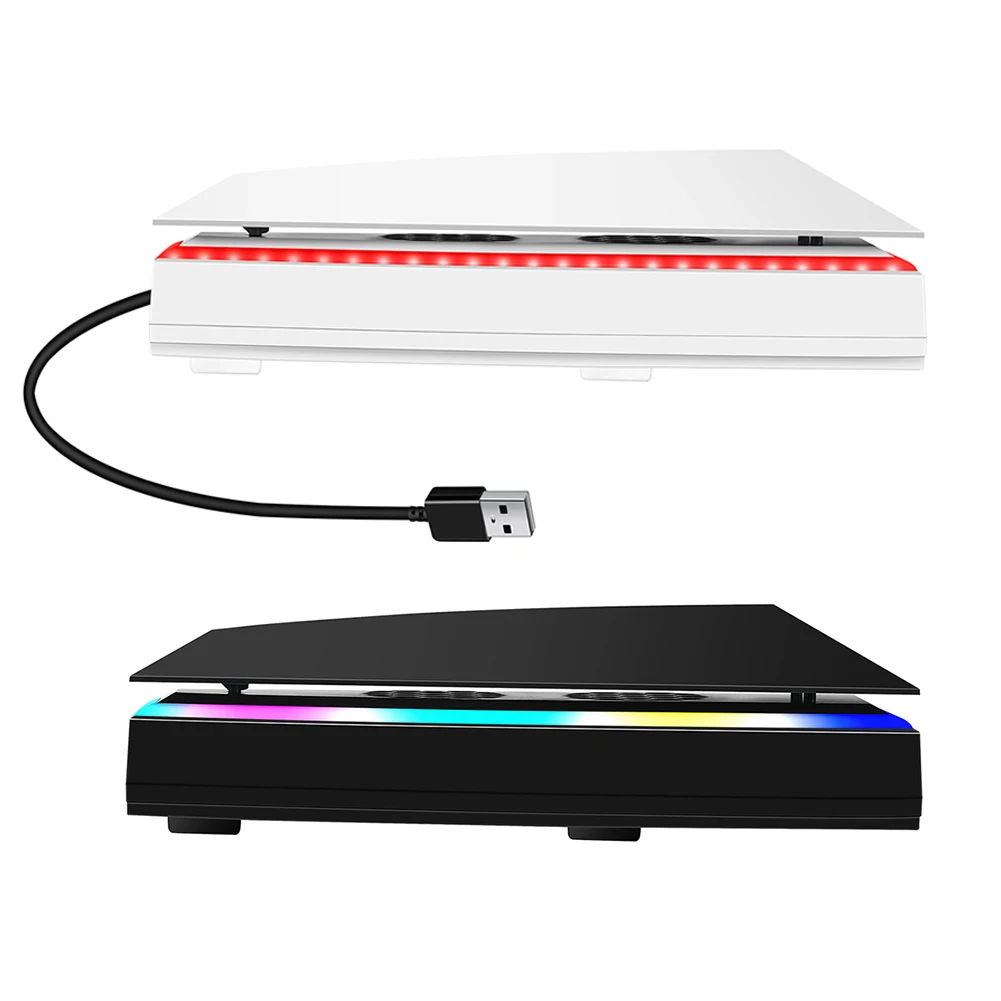 За конзола PS5 Горните вентилатори за охлаждане, обновен RGB-лампа, безшумен охладител, Регулируема скорост на вятъра, вентилатор за отвеждане на топлина за Playstation 5 . ' - ' . 4