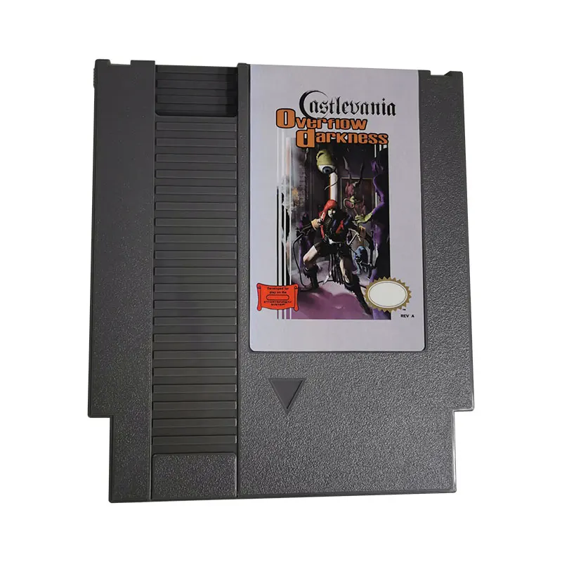 Игри касета CASTLEVANIA overflow of darkness с 72 на контакти за 8-битови игрови конзоли NES NTSC и PAl . ' - ' . 0
