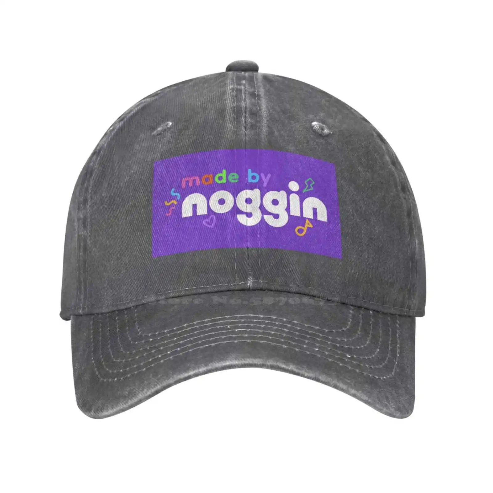 Оригиналния лого Noggin С графичен лого на марката, висококачествен деним, шапка, Вязаная капачка, бейзболна шапка . ' - ' . 2