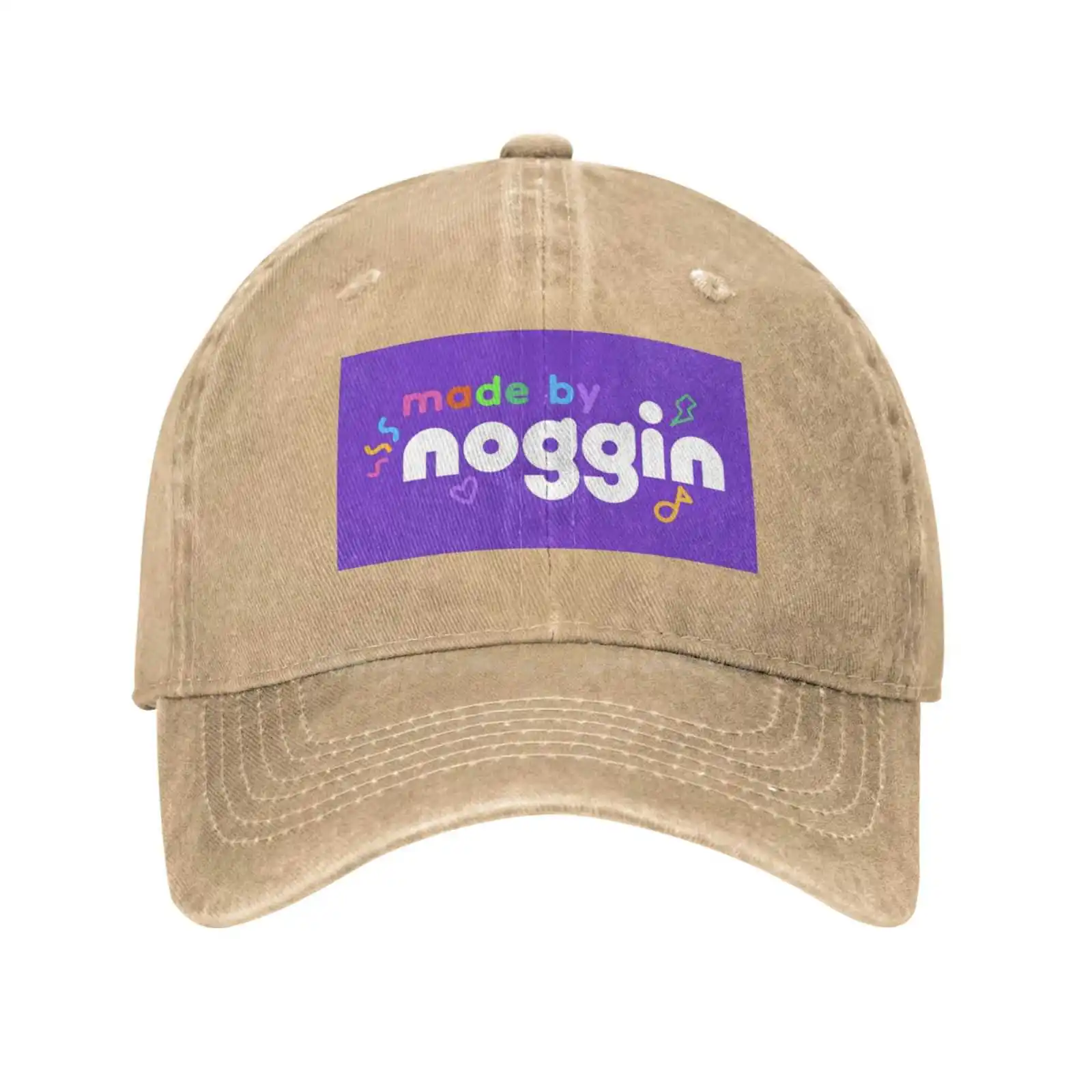 Оригиналния лого Noggin С графичен лого на марката, висококачествен деним, шапка, Вязаная капачка, бейзболна шапка . ' - ' . 3