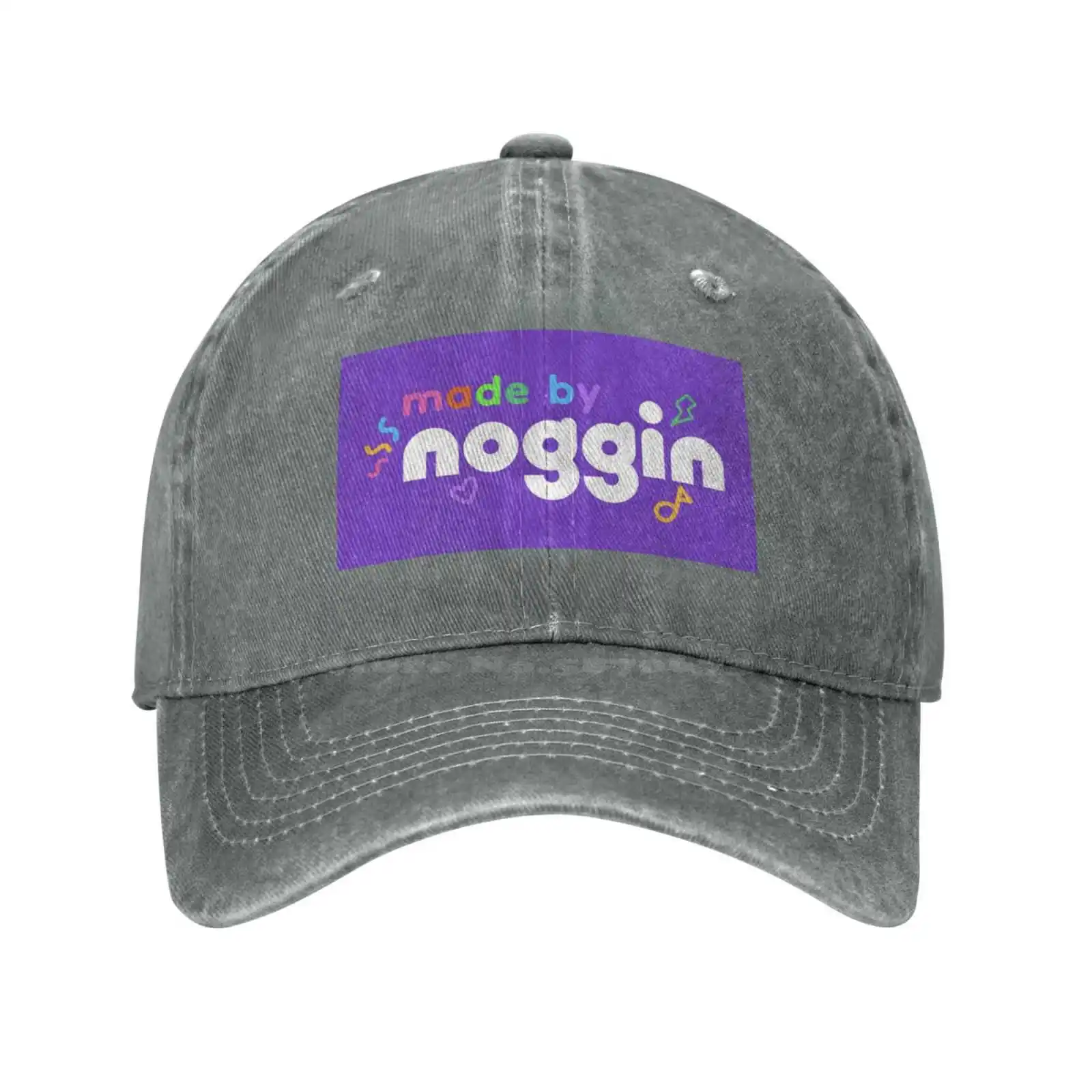 Оригиналния лого Noggin С графичен лого на марката, висококачествен деним, шапка, Вязаная капачка, бейзболна шапка . ' - ' . 4