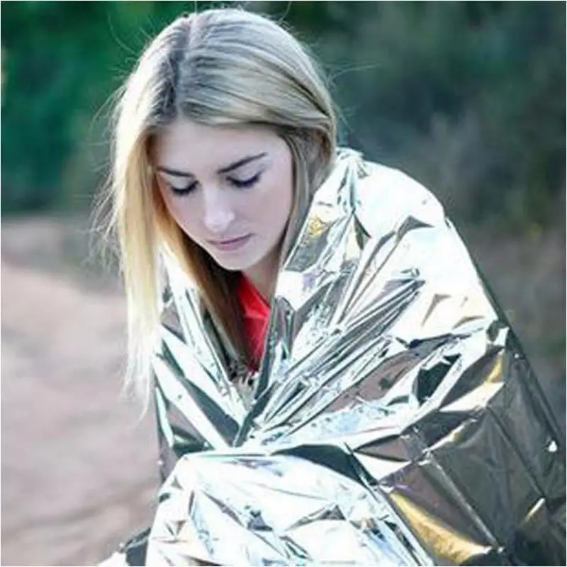 Преносим Пет одеяло открит оцеляване, първа помощ военен спасителен комплект ветрозащитный водоустойчив фолио термальное Одеяло за къмпинг туризъм . ' - ' . 2