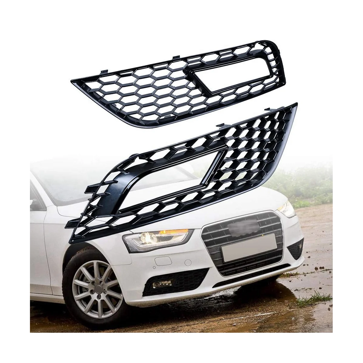 Рамка противотуманной фарове с метална решетка за Audi Audi A4 B8.5 2013-2016 . ' - ' . 5