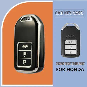 Калъф за ключове на автомобила от TPU, Калъф за Honda Civic City Accord CRV CR-V XR-V Odyssey Vezel Jade Crider, Подходящи Аксесоари, Ключодържател