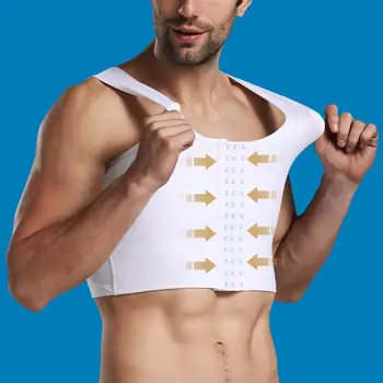 Мъжки пластмасови гърдите жилетка, превръзка на гърдите, коригиращото бельо, защита от изпъкването на гърдите, нахлуване на гръдния кош невидим артефакт
