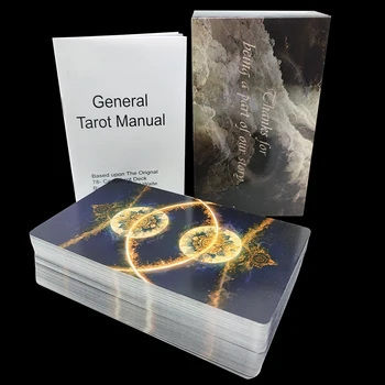 Тесте карти Таро за гадаене на илюзията 12 см х 7 см с петна, изкуствен интелект, 78 карти за начинаещи и експерти